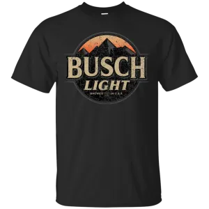 Busch Light Beer T-Shirt Custom Designed Color Worn Label Pattern