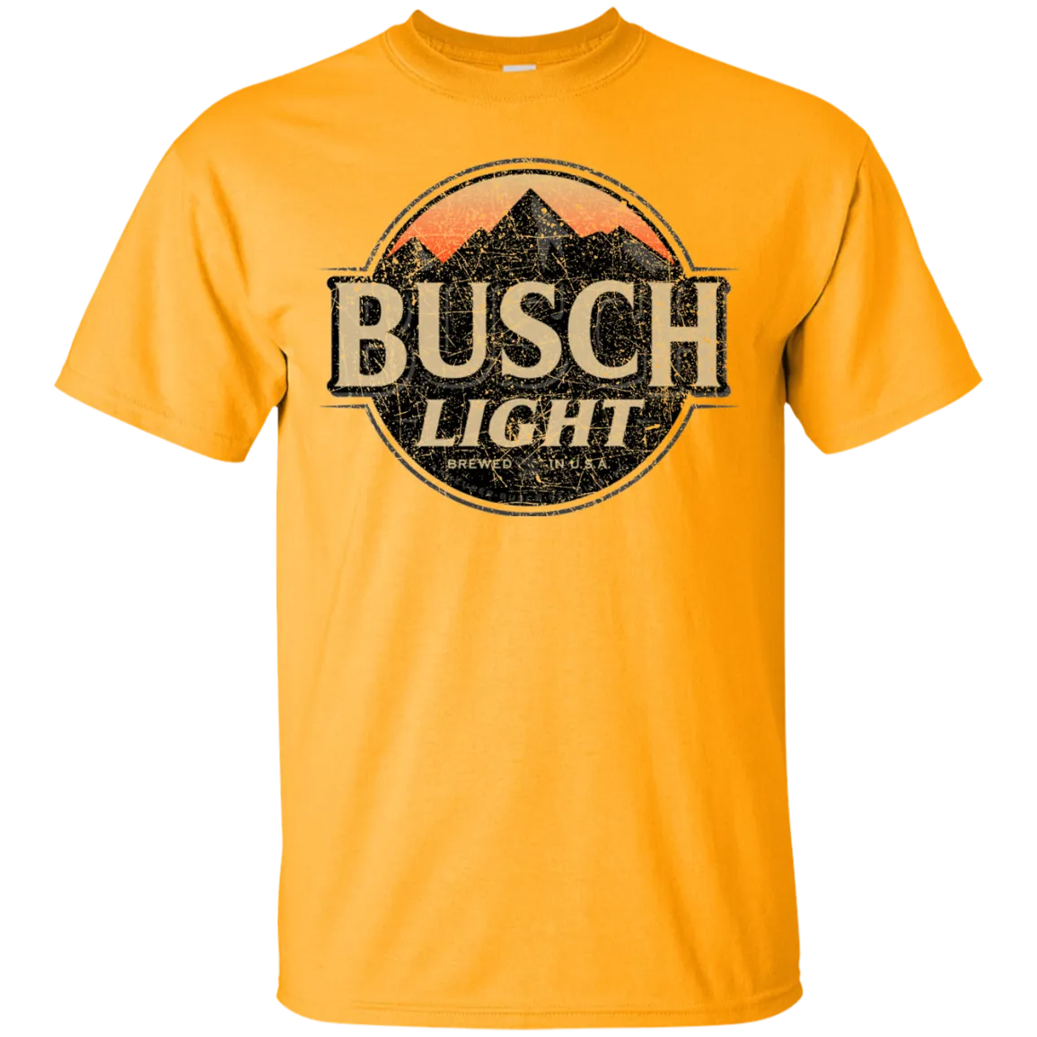 Busch Light Beer T-Shirt Custom Designed Color Worn Label Pattern
