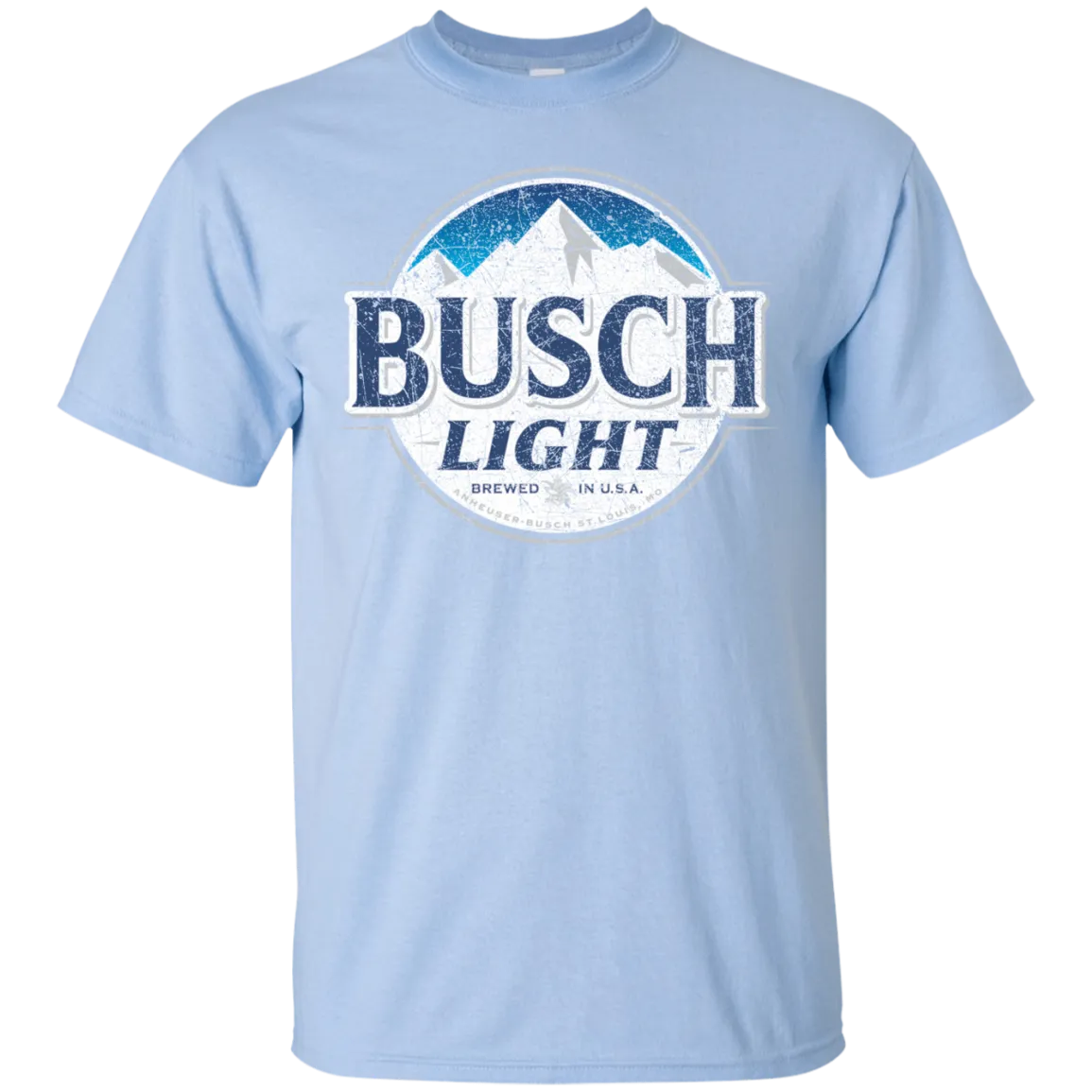 Busch Light Beer T-Shirt Custom Designed Color Worn Label Pattern