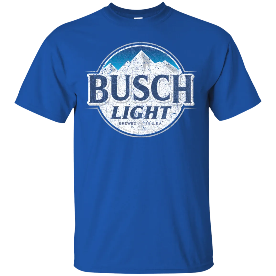 Busch Light Beer T-Shirt Custom Designed Color Worn Label Pattern