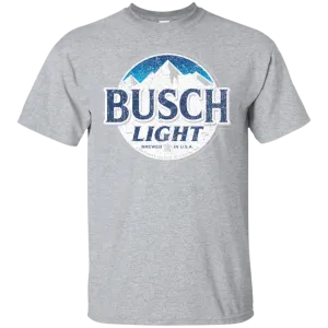 Busch Light Beer T-Shirt Custom Designed Color Worn Label Pattern