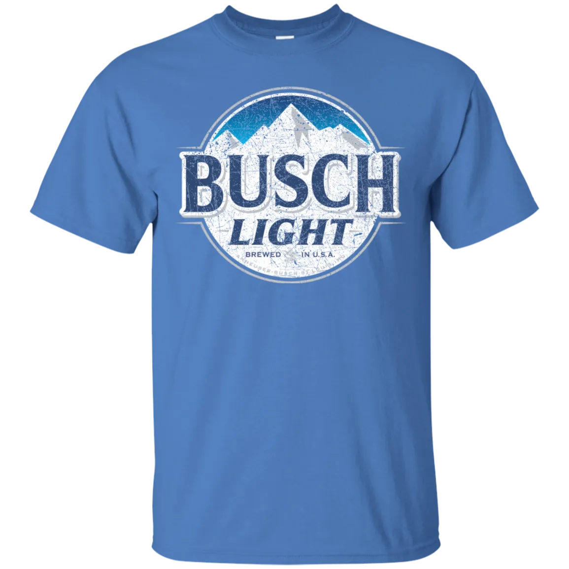 Busch Light Beer T-Shirt Custom Designed Color Worn Label Pattern