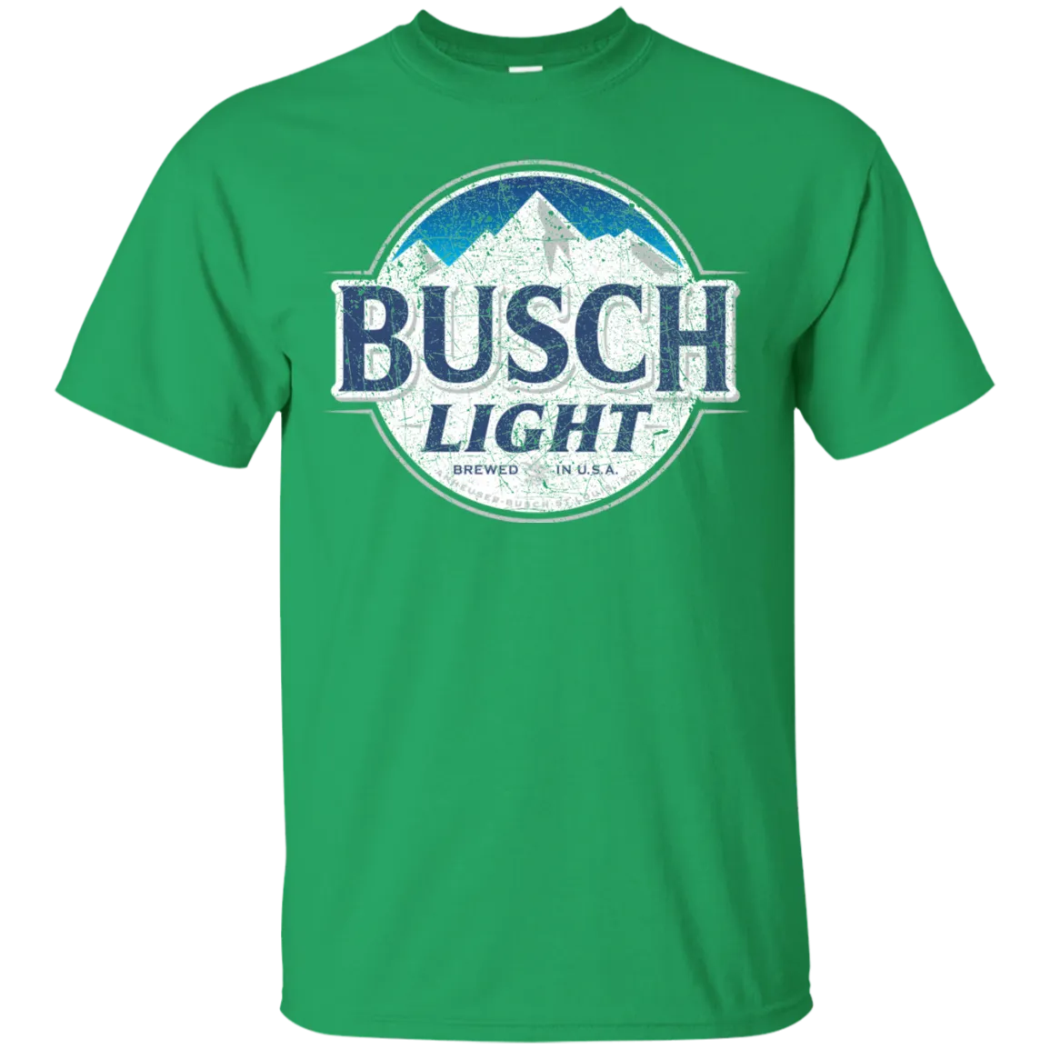 Busch Light Beer T-Shirt Custom Designed Color Worn Label Pattern