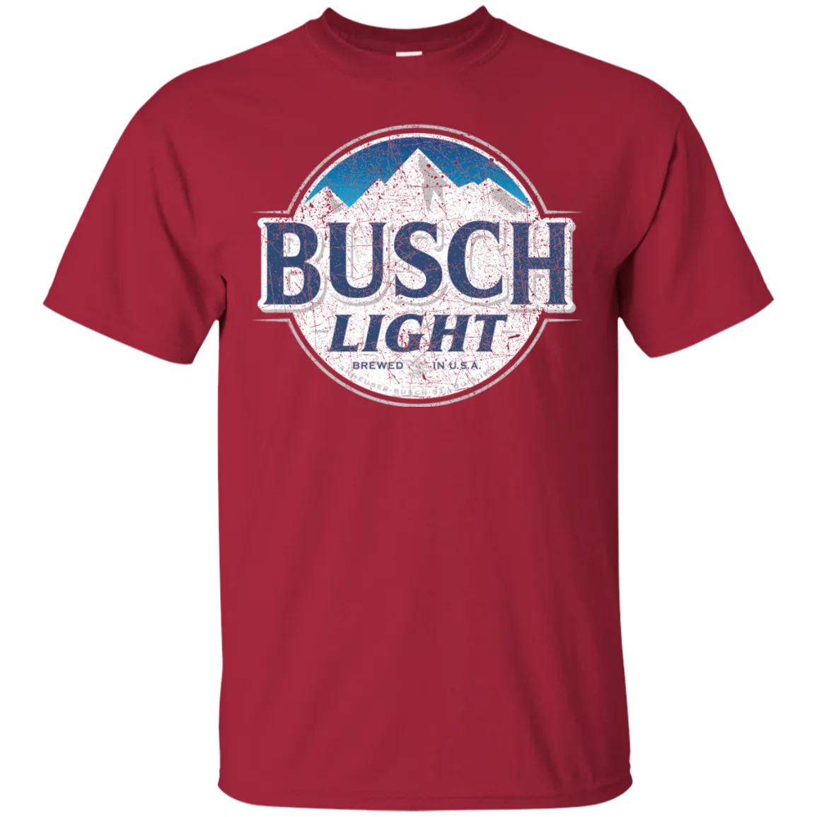 Busch Light Beer T-Shirt Custom Designed Color Worn Label Pattern