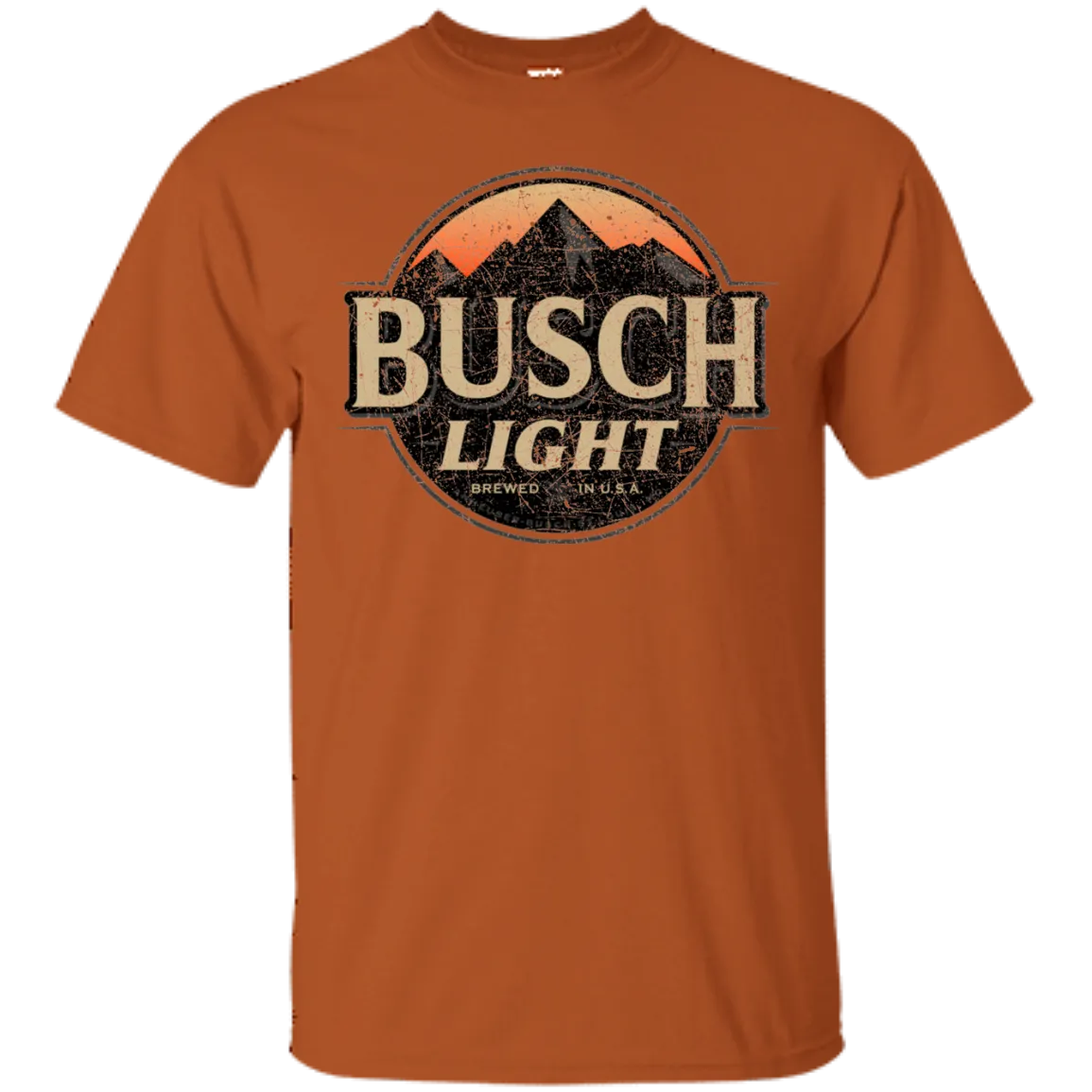 Busch Light Beer T-Shirt Custom Designed Color Worn Label Pattern