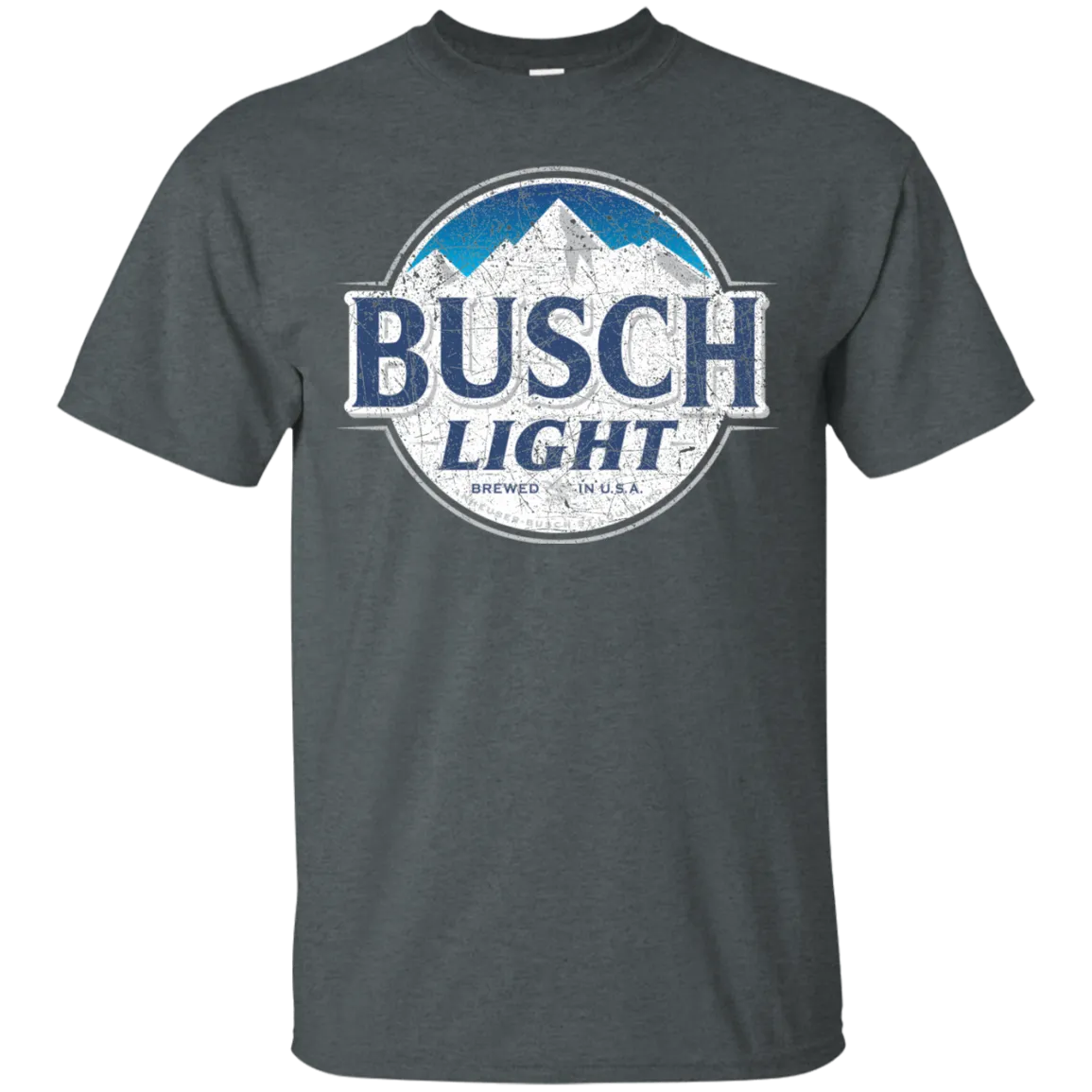 Busch Light Beer T-Shirt Custom Designed Color Worn Label Pattern