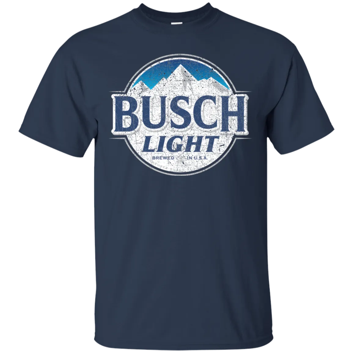 Busch Light Beer T-Shirt Custom Designed Color Worn Label Pattern