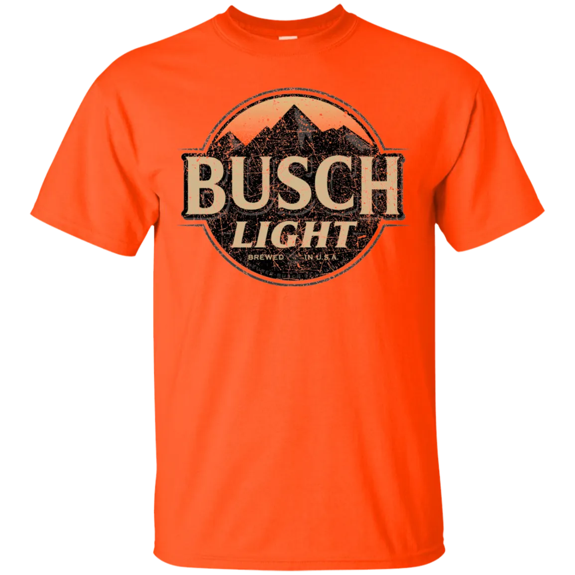 Busch Light Beer T-Shirt Custom Designed Color Worn Label Pattern