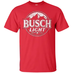 Busch Light Beer T-Shirt Custom Designed White Worn Label Pattern