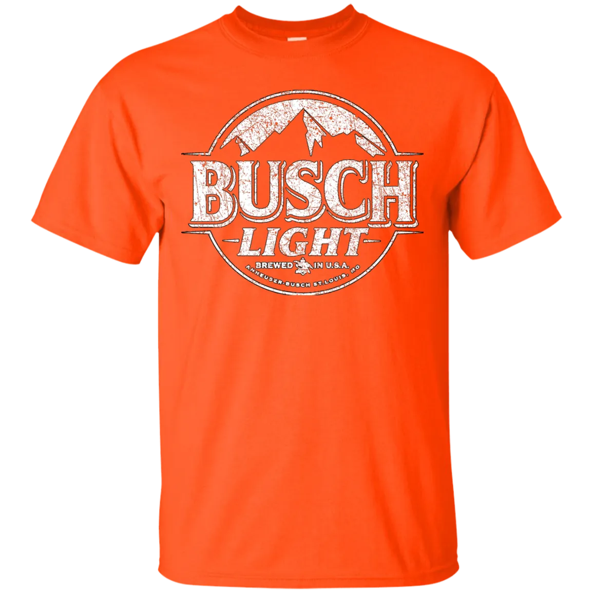 Busch Light Beer T-Shirt Custom Designed White Worn Label Pattern