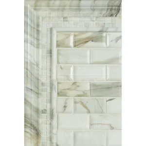Calacatta Gold (Italian Calcutta) Marble 5/8 X 5/8 Mosaic Tile, Polished