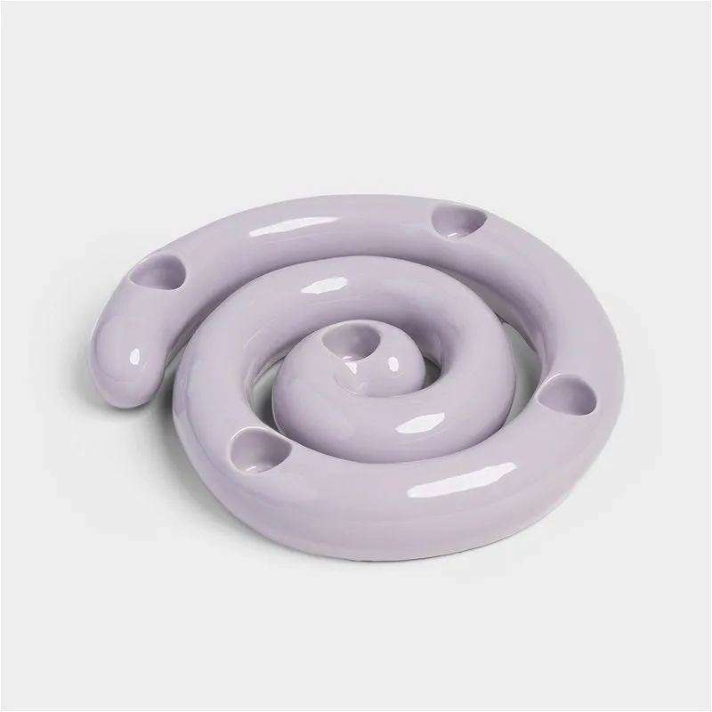 Candle holder scribble lilac