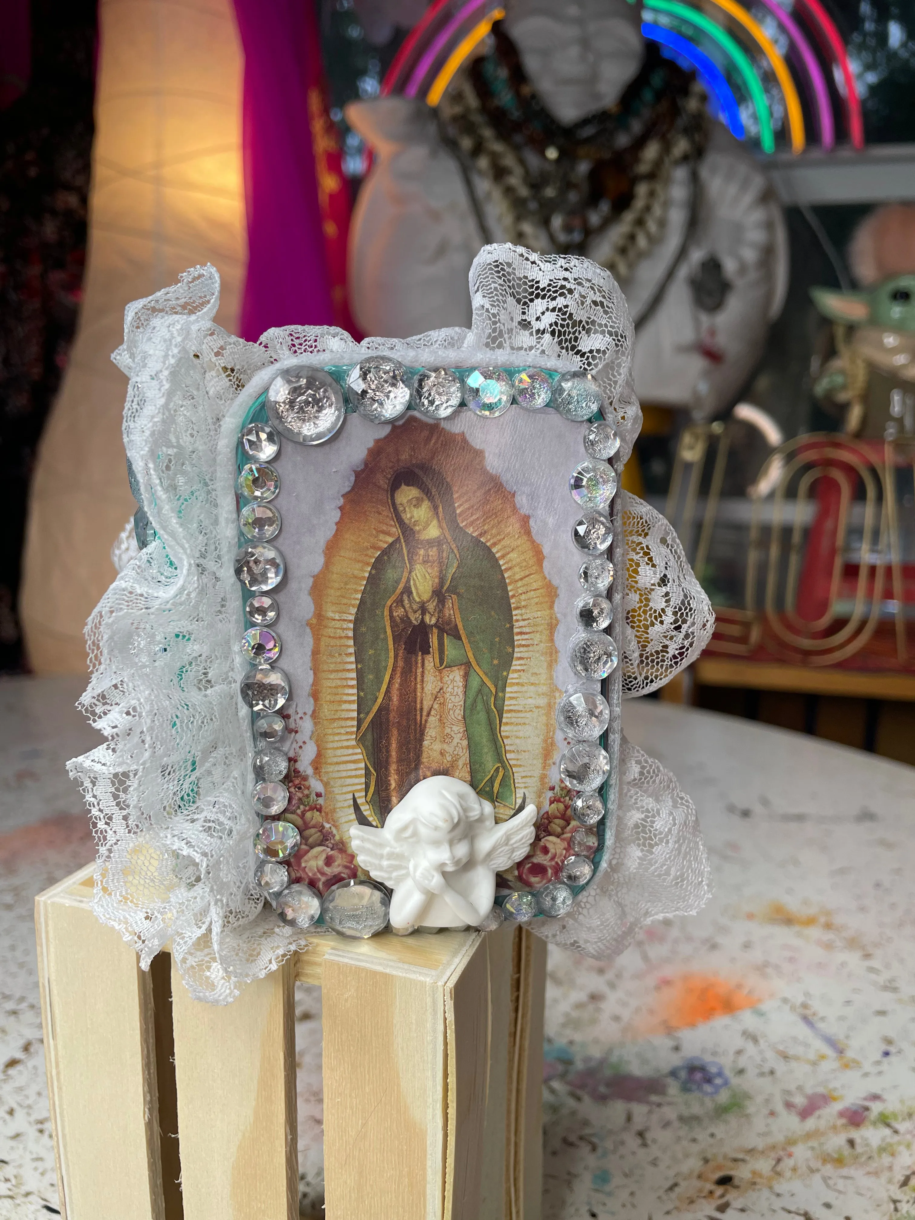 Canvas / little shrine Guadalupana