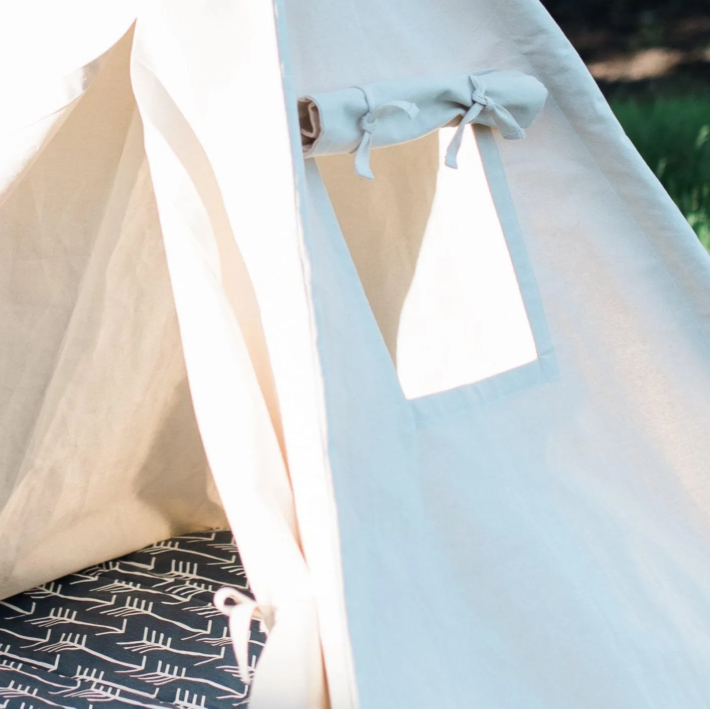 Canvas Teepee, Five Sizes That Can Include Window, Kids Play Tent, Teepee,  Tie Open, Tie Closed, Poles Included