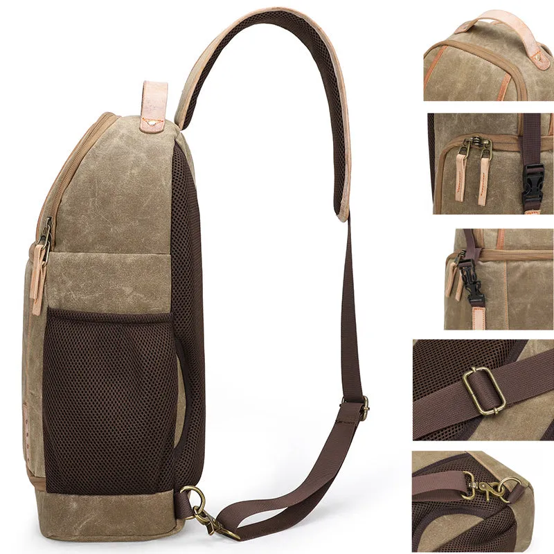 Canvas Waterproof Camera Sling Backpack