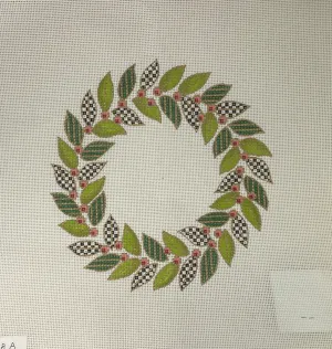 CanvasWorks Traditions W8B Olive Wreath with Patterned Leaves- 13m