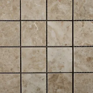 Cappuccino Marble Polished 2 X 2 Mosaic Tile on Mesh - Box of 5 sq. ft.