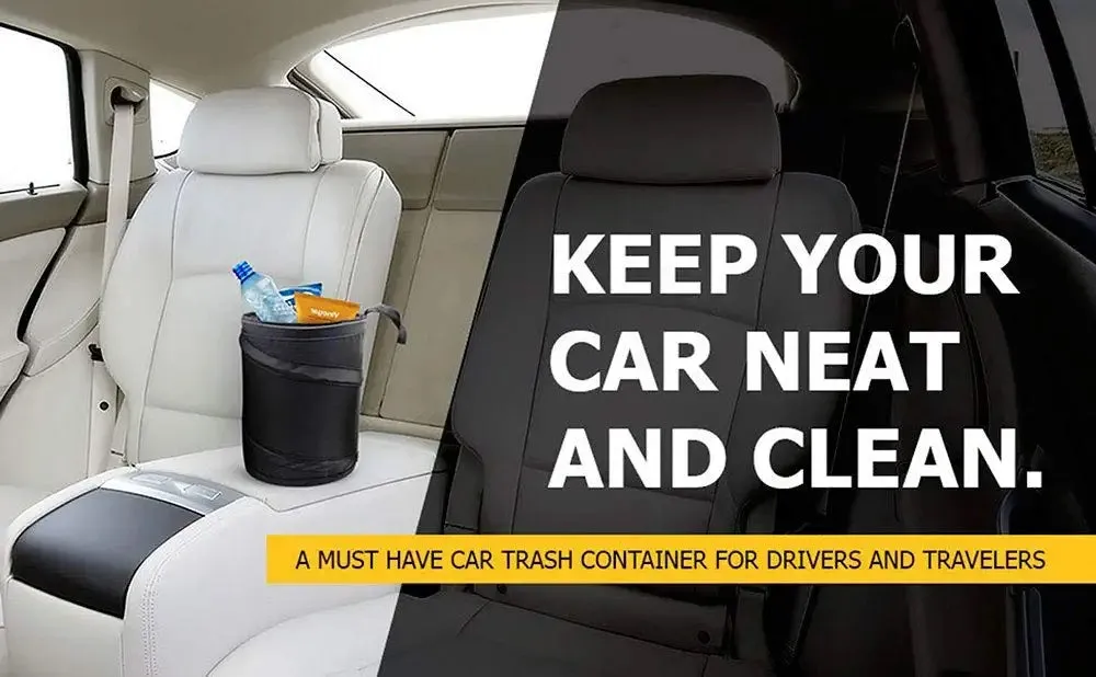 Car Trash Can, Custom Fit For Your Cars, Portable Garbage Bin, Collapsible Pop-up Waterproof Bag, Waste Basket Bin, Rubbish Bin