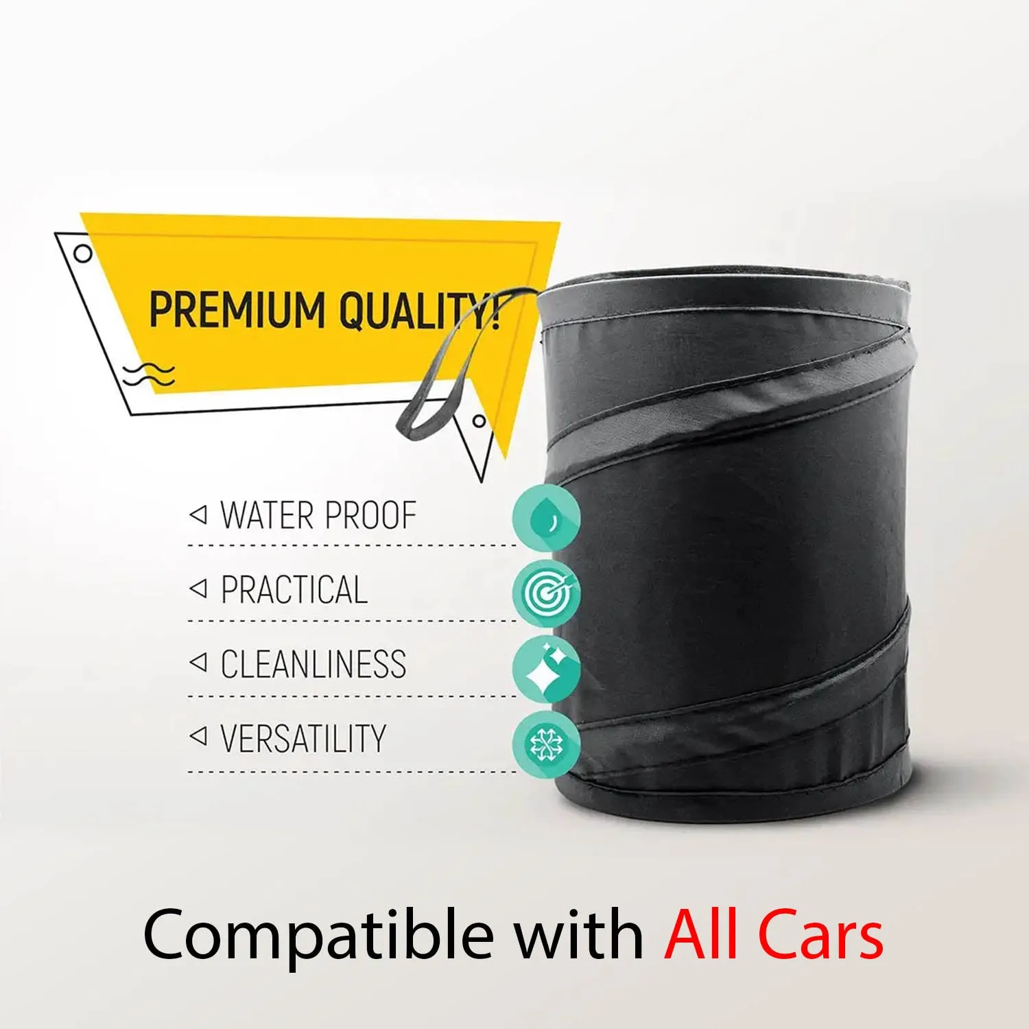 Car Trash Can, Custom Fit For Your Cars, Portable Garbage Bin, Collapsible Pop-up Waterproof Bag, Waste Basket Bin, Rubbish Bin