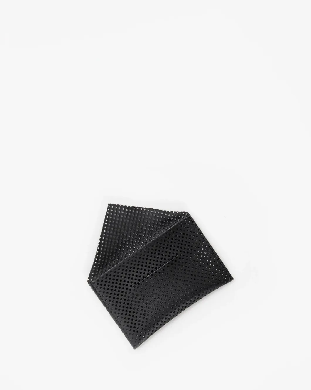 CARD ENVELOPE BAG IN PERFORATED BLACK
