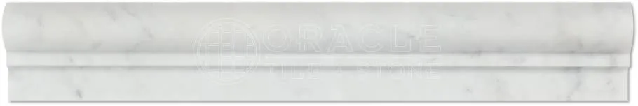Carrara White Italian Carrera Marble Chair Rail Trim Molding 2 x 12 Polished