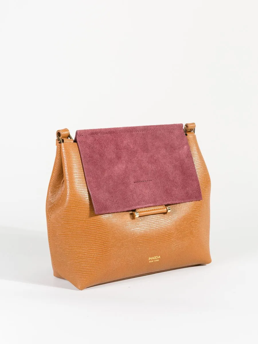 carre shoulder bag - raspberry multi