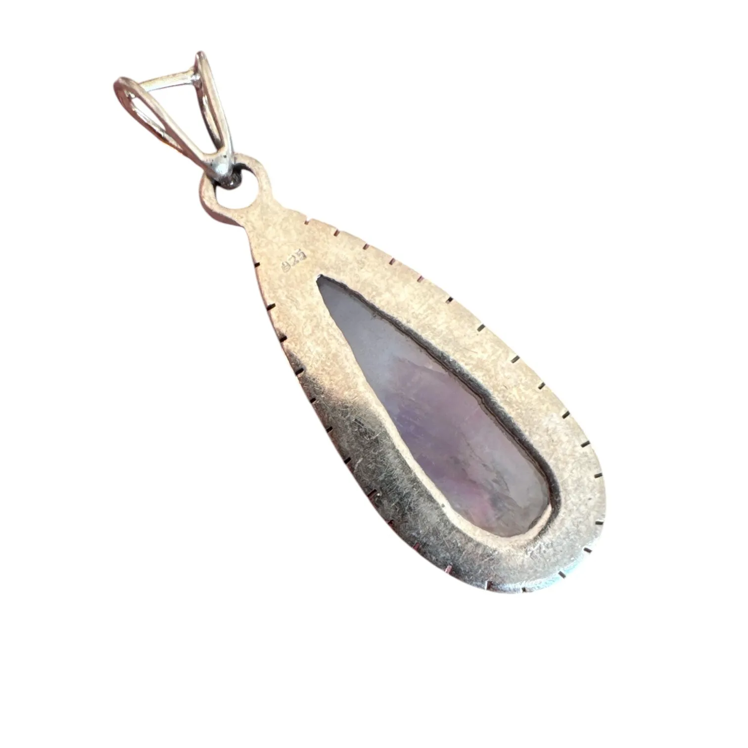 Carved Rainbow Moonstone Solid 925 Sterling Silver Pendant
