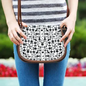 Cats White Saddle Bag