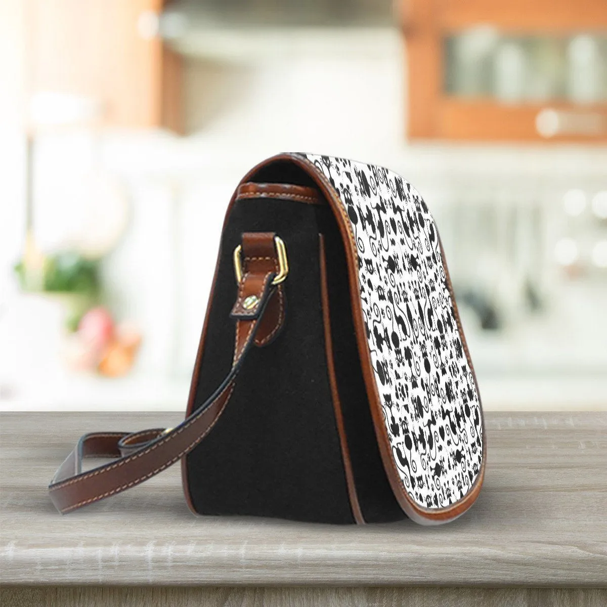 Cats White Saddle Bag