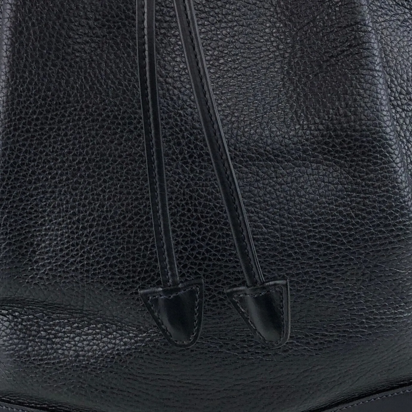 CELINE Gancini Drawstring Shoulder bag Dark Navy Vintage 5xguk7