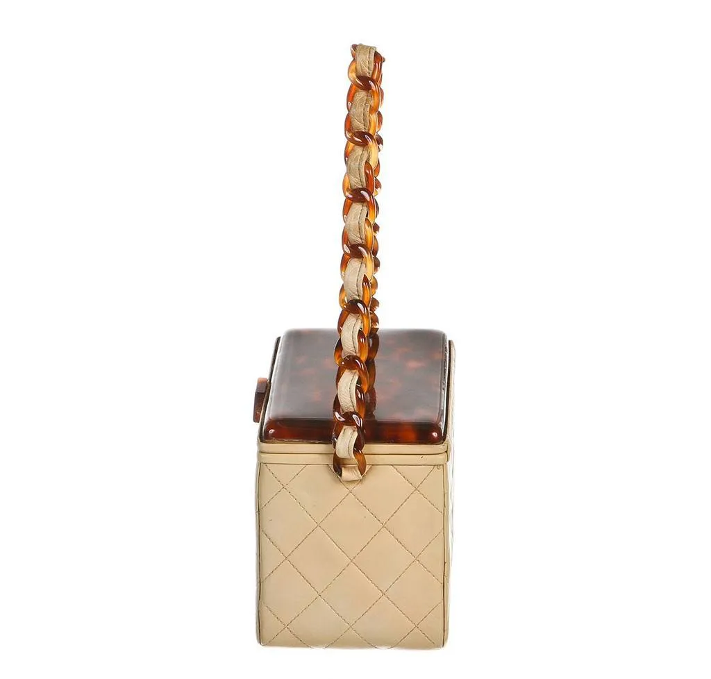 Chanel Beige Tortoise Shell Bag
