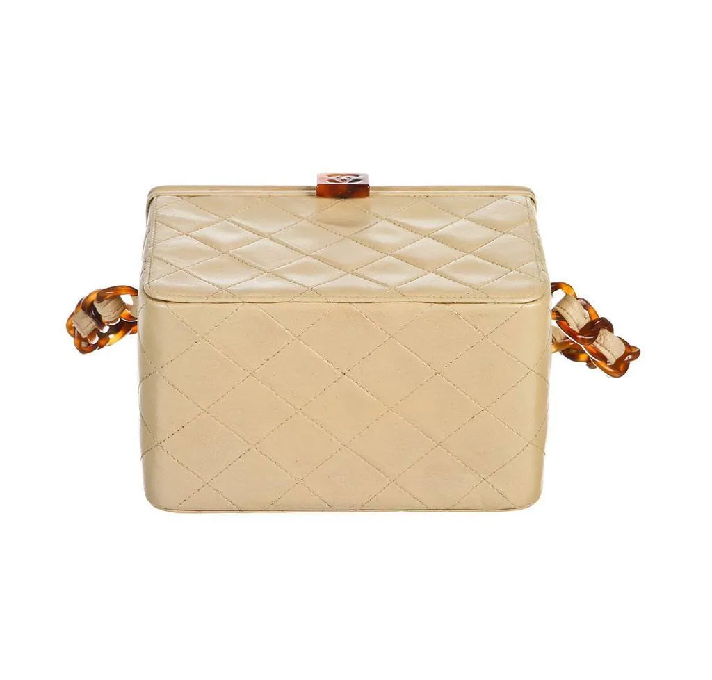 Chanel Beige Tortoise Shell Bag