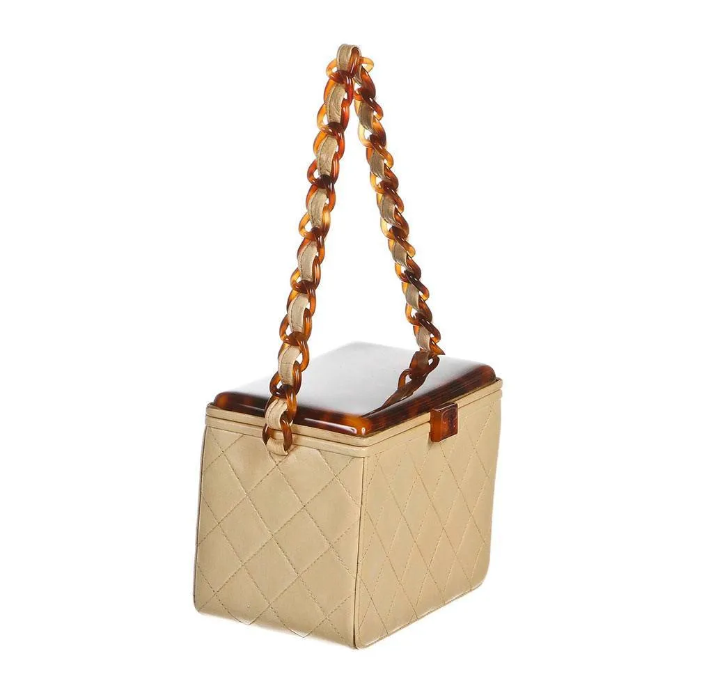 Chanel Beige Tortoise Shell Bag