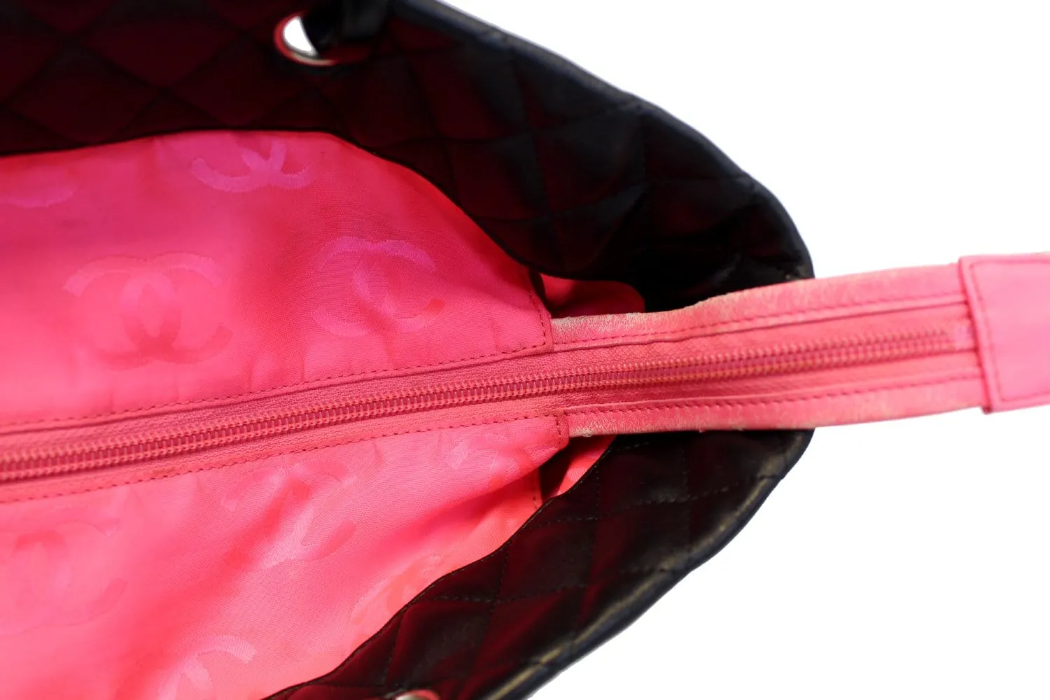 CHANEL Black CalfSkin Leather Large Cambon Tote Bag