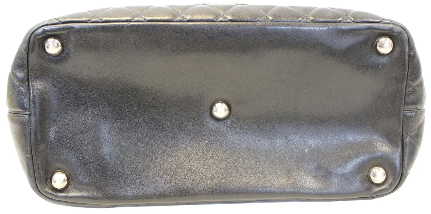 CHANEL Black CalfSkin Leather Large Cambon Tote Bag