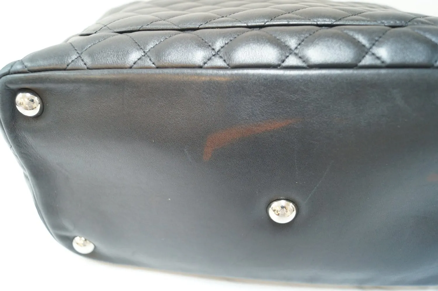 CHANEL Black Quilted Leather Large Cambon Tote Bag