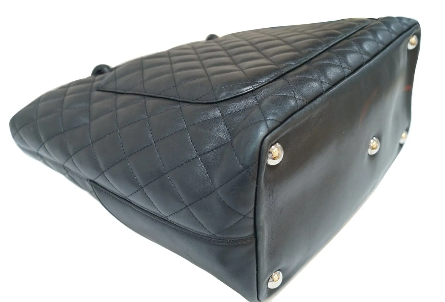 CHANEL Black Quilted Leather Large Cambon Tote Bag