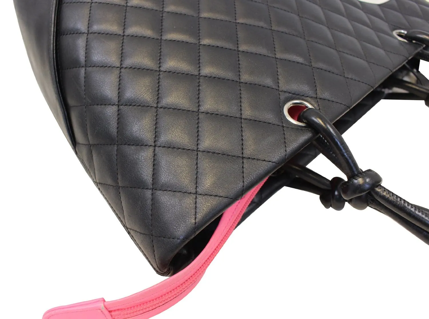 CHANEL Black Quilted Leather Large Cambon Tote Bag