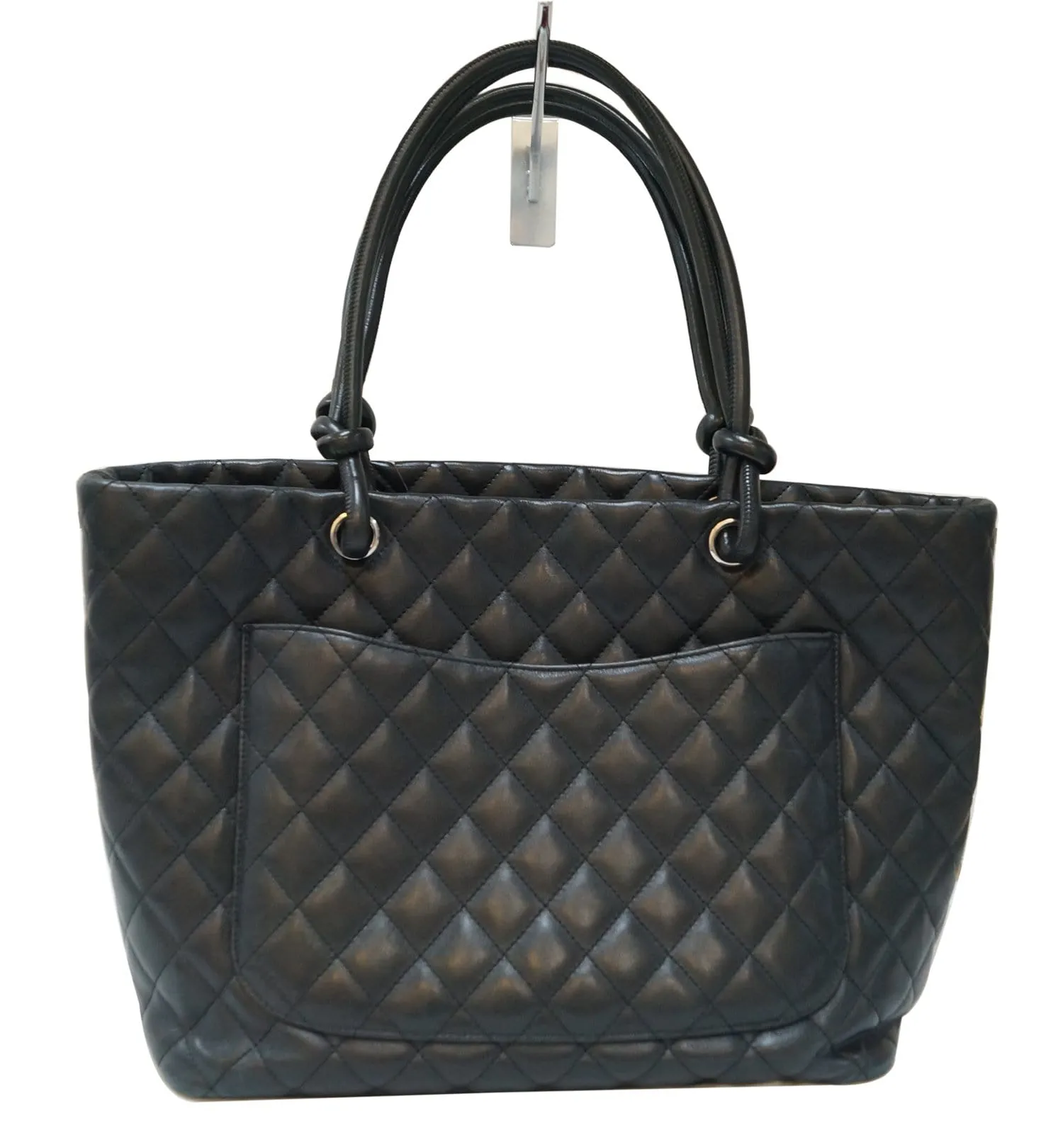 CHANEL Black Quilted Leather Large Cambon Tote Bag