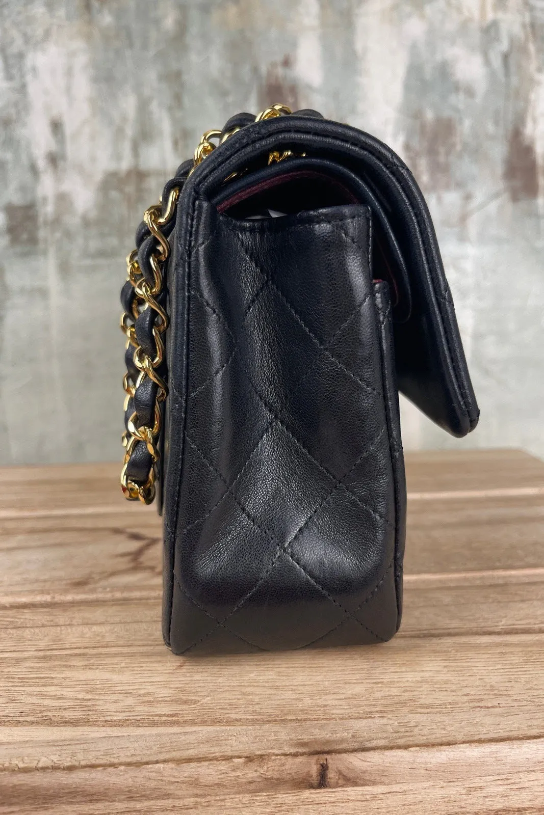 Chanel Classic Small Double Flap Black Lambskin Bag