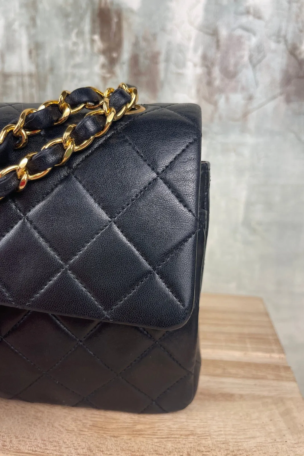 Chanel Classic Small Double Flap Black Lambskin Bag
