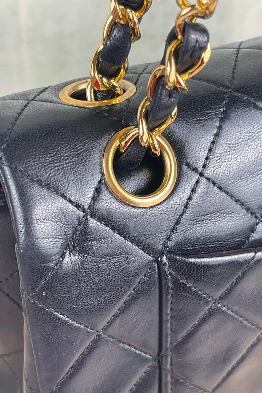 Chanel Classic Small Double Flap Black Lambskin Bag