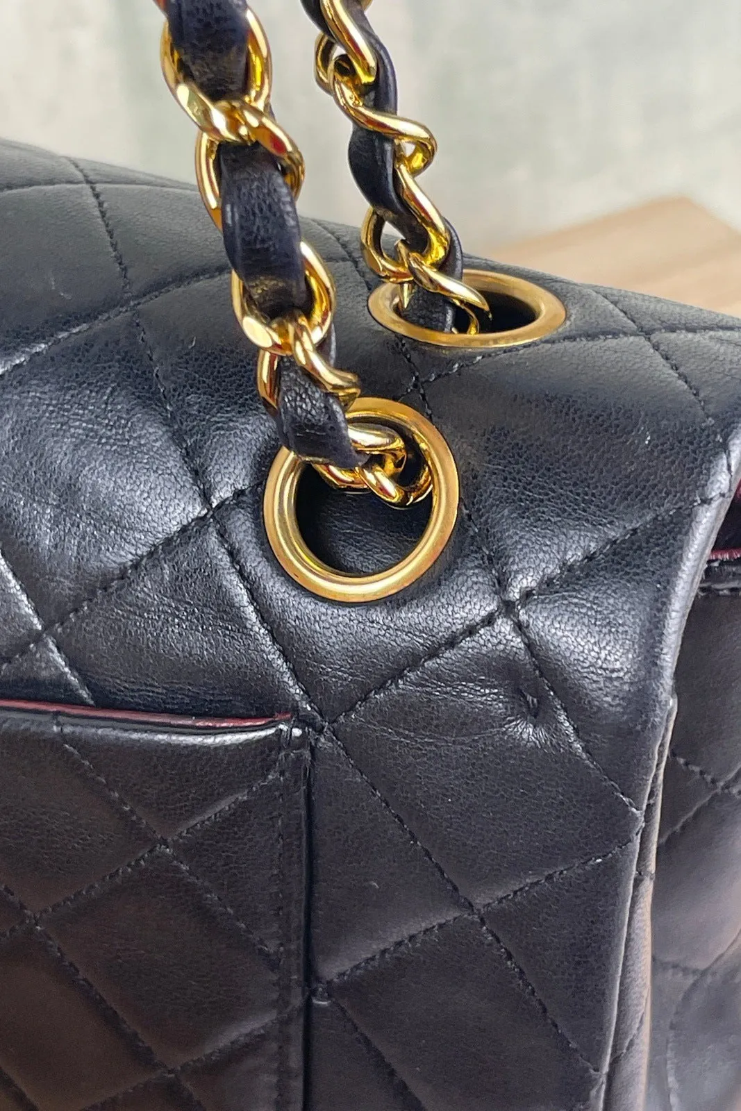 Chanel Classic Small Double Flap Black Lambskin Bag