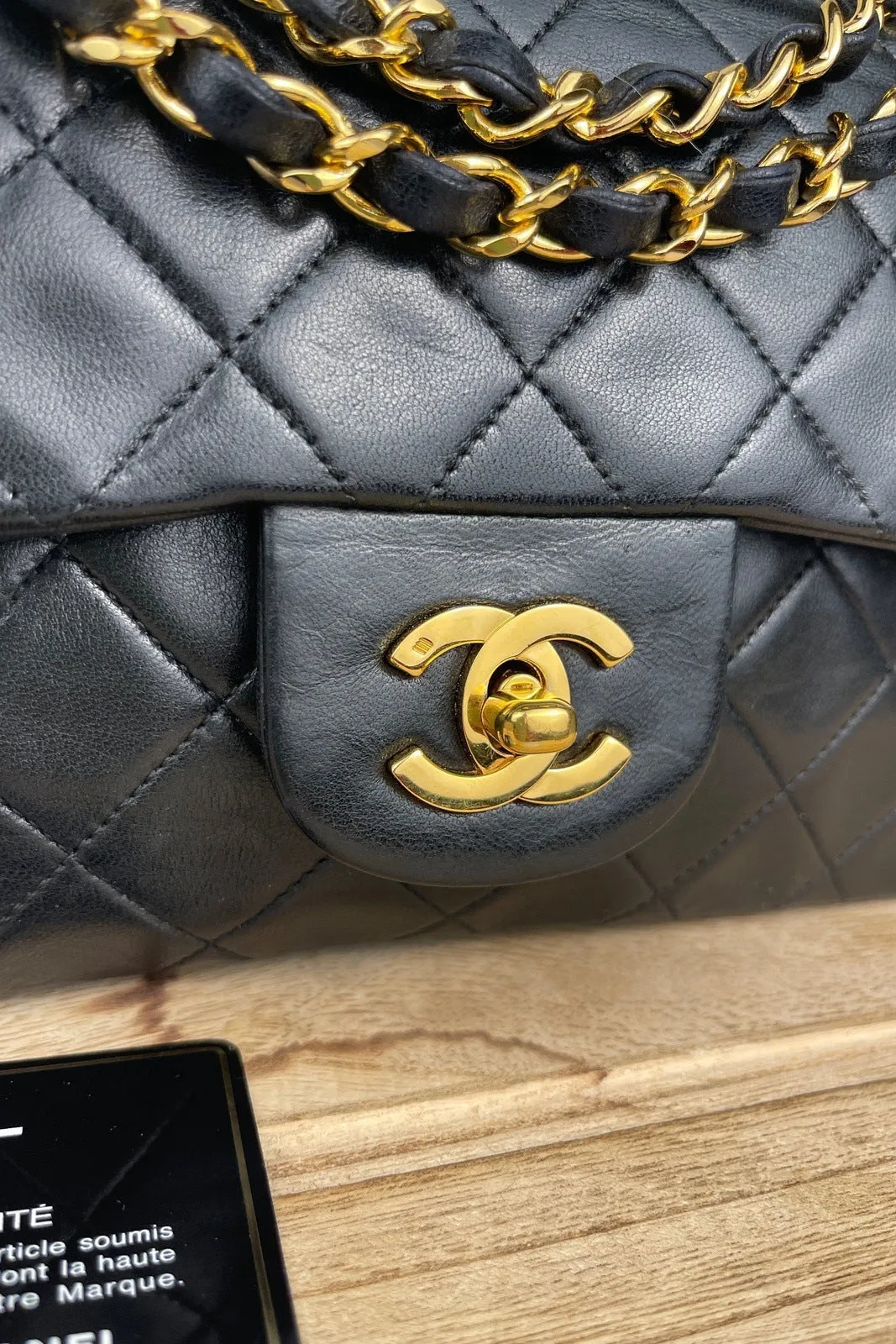 Chanel Classic Small Double Flap Black Lambskin Bag