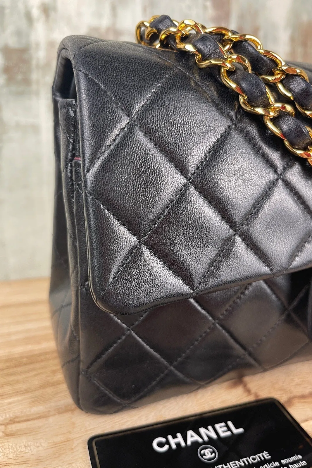 Chanel Classic Small Double Flap Black Lambskin Bag