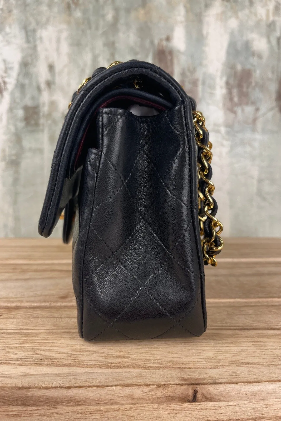 Chanel Classic Small Double Flap Black Lambskin Bag