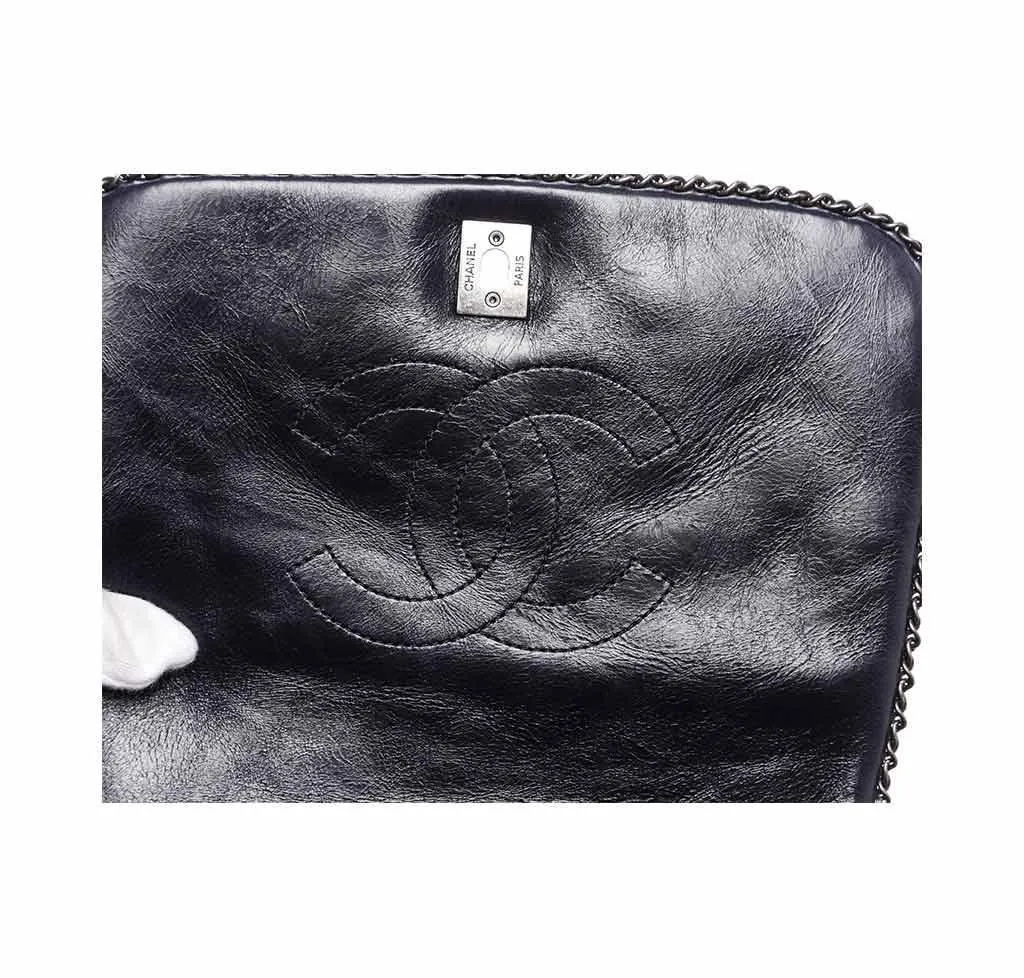 Chanel Navy Blue Accordion Flap Bag