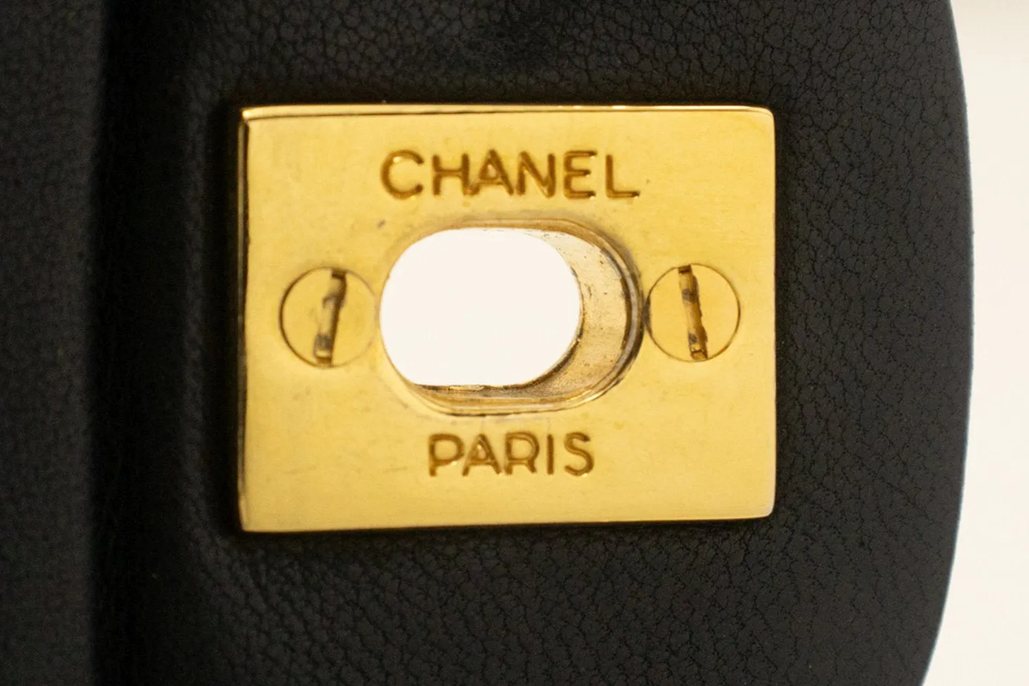 CHANEL V-Stitch Double Flap 10" Chain Shoulder Bag Black Lambskin n13