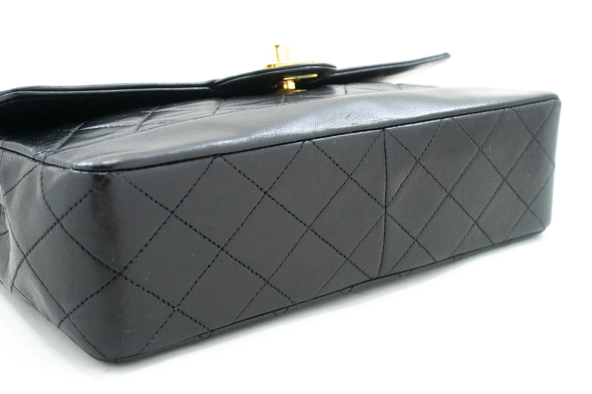 CHANEL Vintage Classic Chain Shoulder Bag Single Flap Quilted Lamb m91