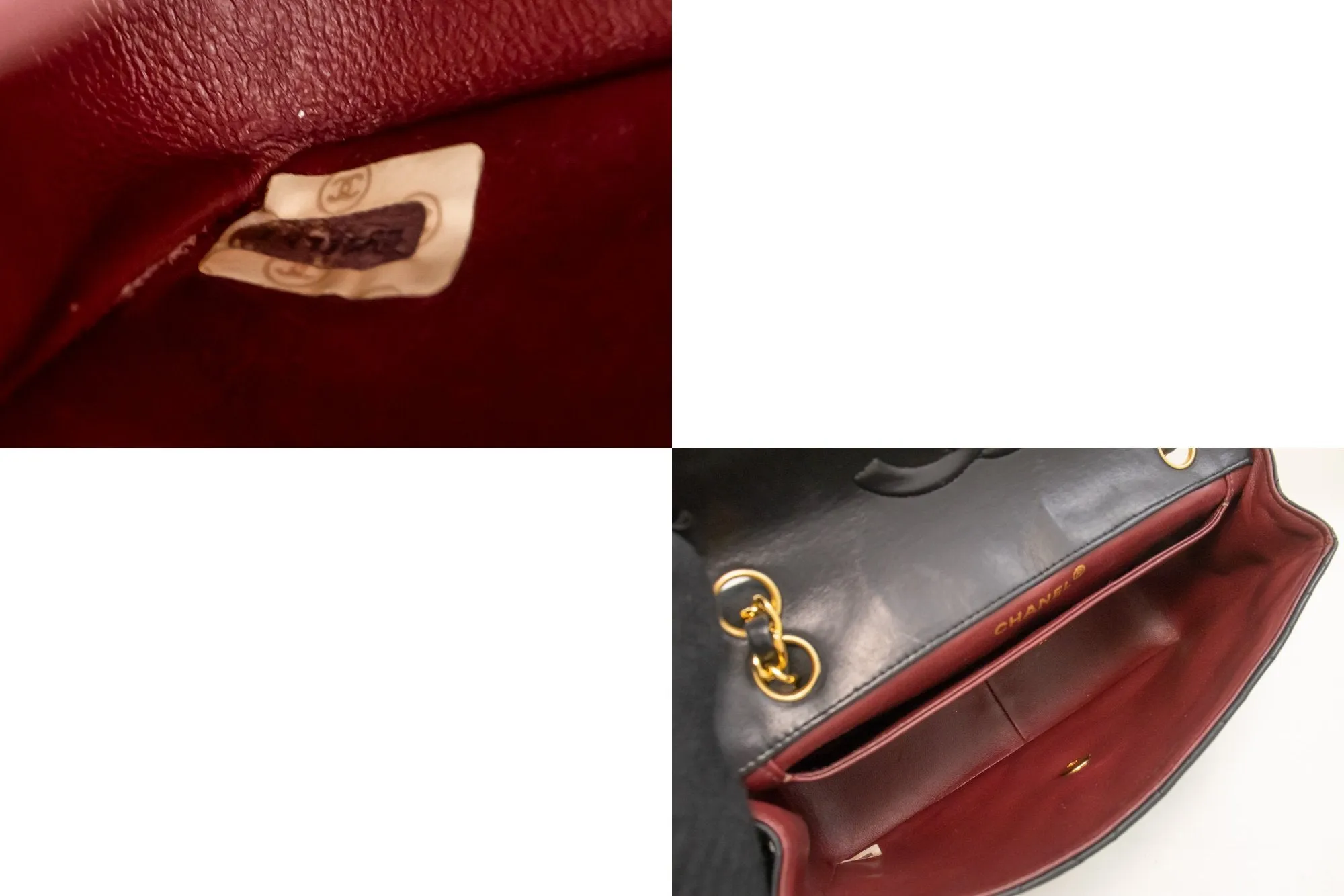 CHANEL Vintage Classic Chain Shoulder Bag Single Flap Quilted Lamb m91